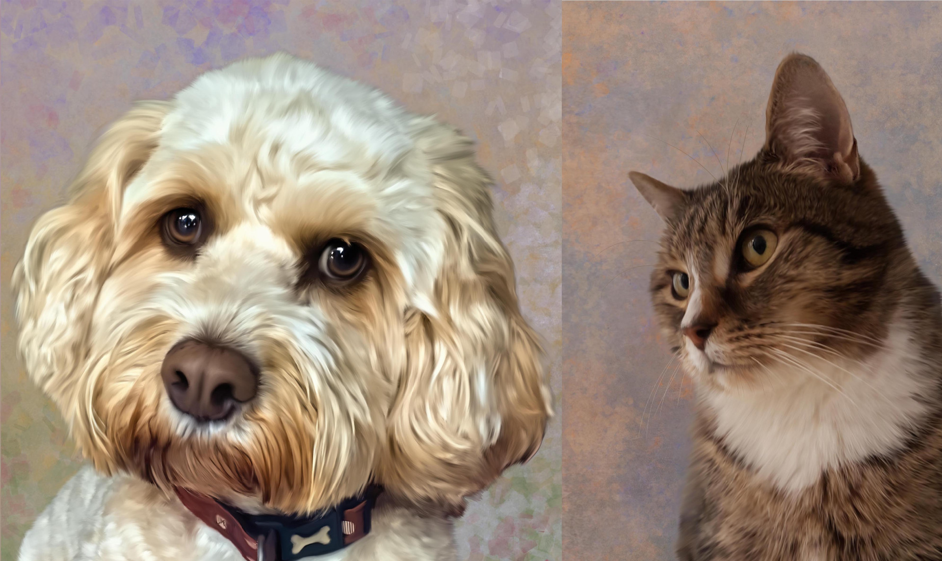 Digital Paintings to celebrate your pet, digital pet portraitss in Stafford